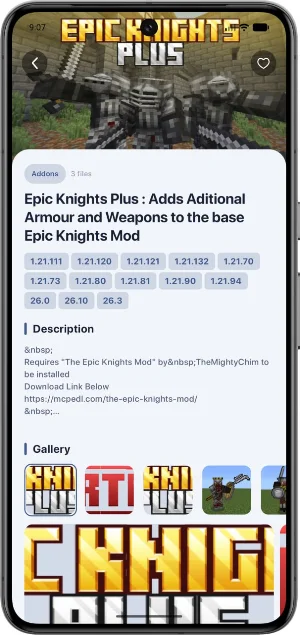 Epic Knights Mod Minecraft PE Screenshot 2