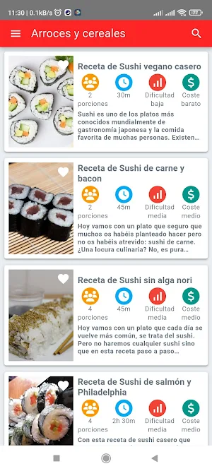 Recetas de Cocina Japonesa Screenshot 2
