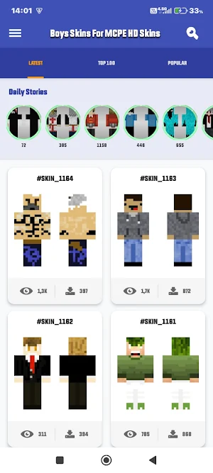 Boys Skins For MCPE HD Skins Screenshot 2