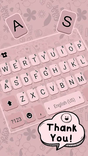 Pink Chat Business Keyboard Background Screenshot 1
