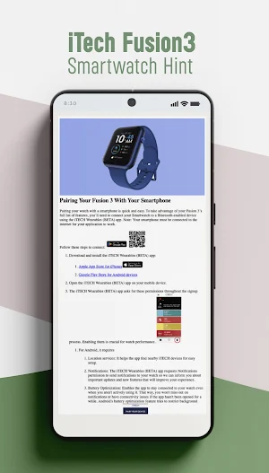 iTech Fusion3 Smartwatch Hint Screenshot 3
