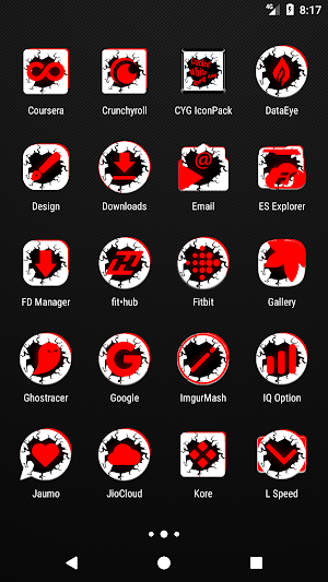 Cracked White Red Icon Pack Screenshot 2