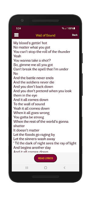 Kiss Lyrics & Wallpapers Screenshot 3