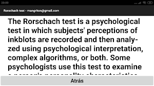 The Rorschach test Screenshot 1