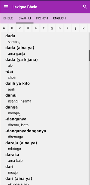 Lexique Bhele Screenshot 3