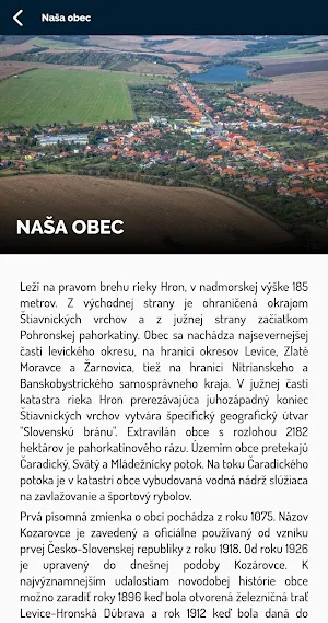 Obec Kozárovce Screenshot 3