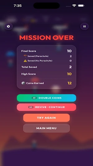 ParaCatch: Sky Rescue Screenshot 2