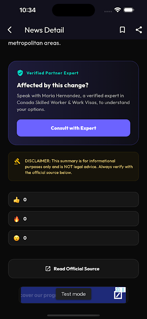 NaviBound: Immigration News Screenshot 3