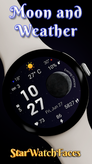Moon & Weather watchface Screenshot 0