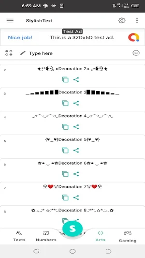 Stylish Text app: Nickname Generator Screenshot 2