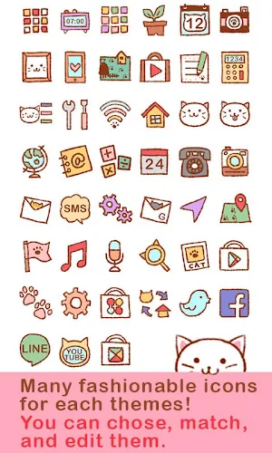 Cute Theme-Kitty Face- Screenshot 3