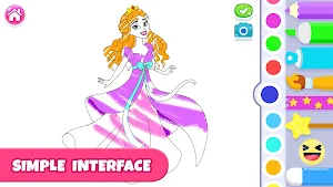 Kids Coloring Games: Princess Screenshot 2