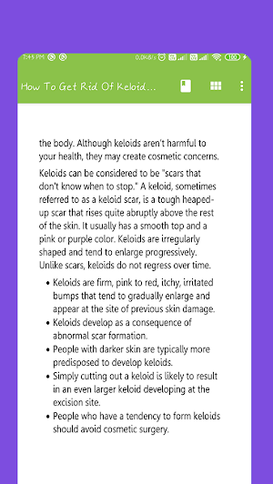 How To Get Rid Of Keloid Scars Screenshot 2