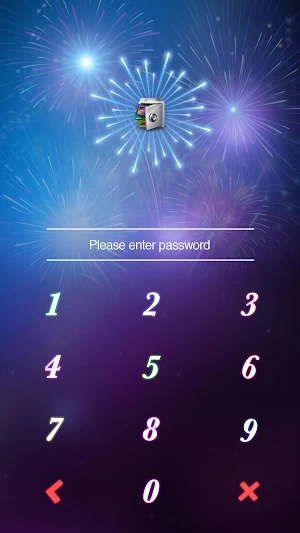 AppLock Theme Fireworks Screenshot 1
