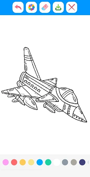 Jet Fighters Coloring Book Screenshot 1