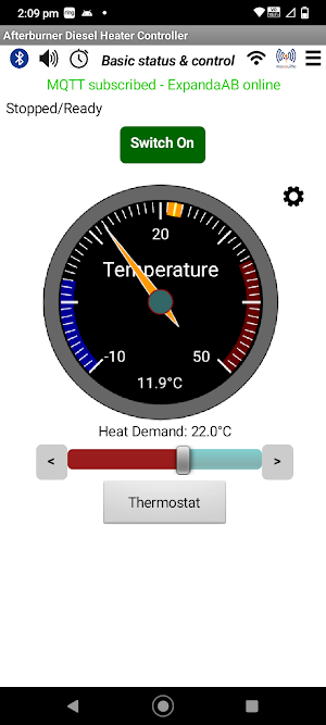 Afterburner heater controller Screenshot 0