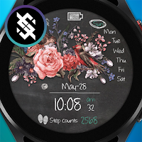 BFF53- Blackboard Art Flower