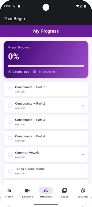 ThaiBegin – Learn Thai Script Screenshot 2