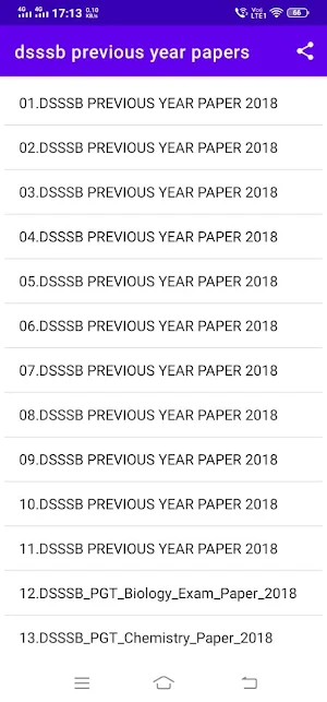 dsssb previous year papers screenshot 1