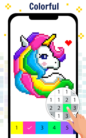 Pixel Art Color by number - Coloring Book Games Screenshot 0
