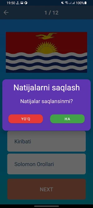Bayroqlar Viktorinasi Screenshot 2