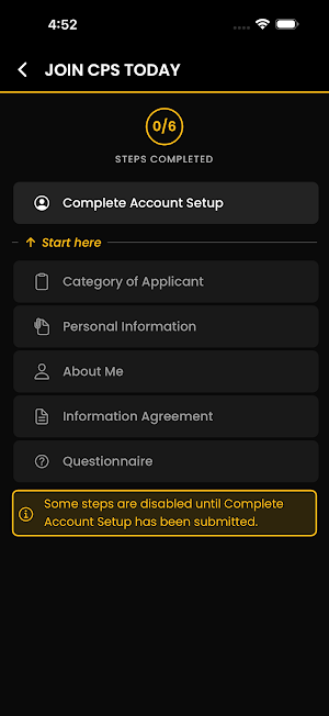 CPS Applicant Portal Screenshot 1
