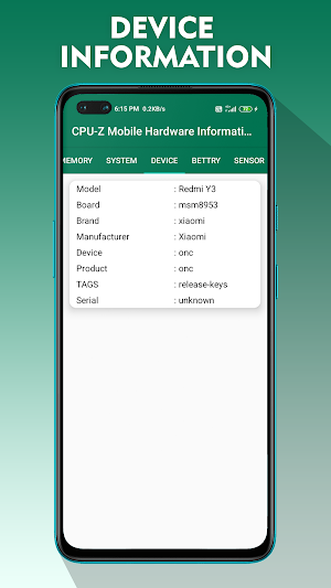 CPU-Z Mobile Hardware Information Screenshot 3