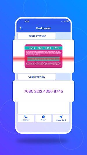 Recharge Mobile card scanner Screenshot 2
