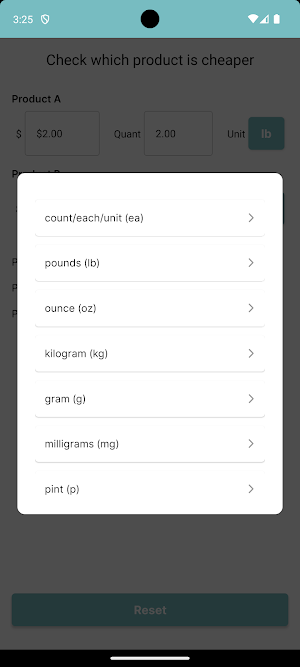 AAProductComparison Screenshot 1