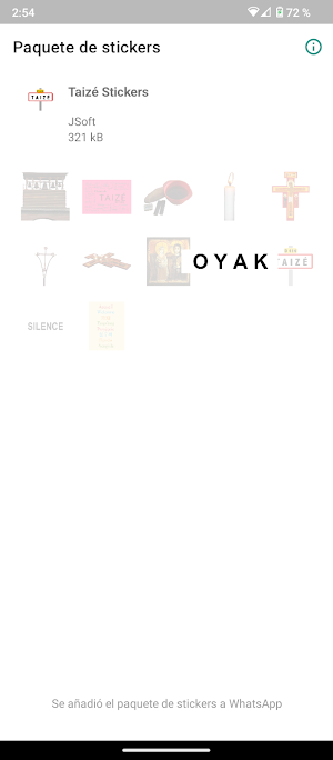 Taizé Stickers Screenshot 1
