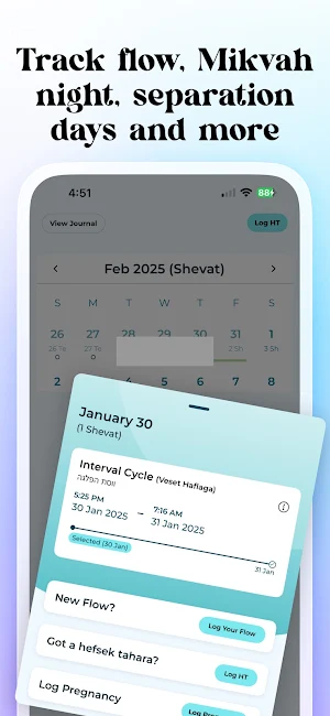 Mikvah Tracker Screenshot 2