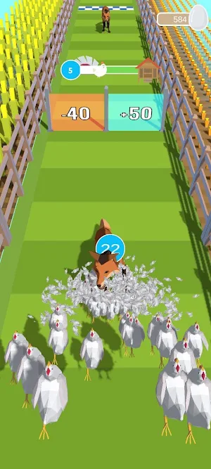 Chicken vs Fox: 3D Ranner Screenshot 2