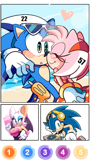 Sonicx Cartoon Color By Number Screenshot 2