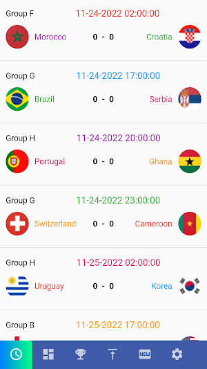 World Cup 2022 Match Schedules Screenshot 0