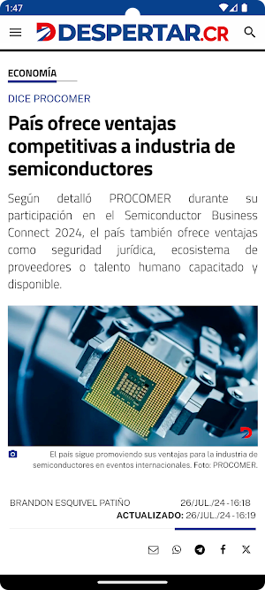 Despertar.cr Screenshot 1