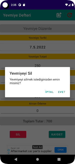 Yevmiye Defteri Usta Screenshot 2