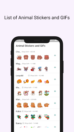 Animal Stickers and GIFs Screenshot 0