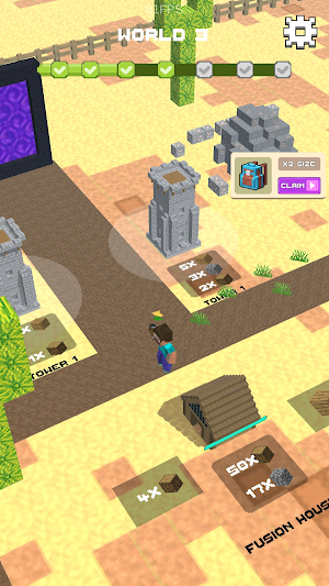 Crafty Town - Mine & Defense Screenshot 1