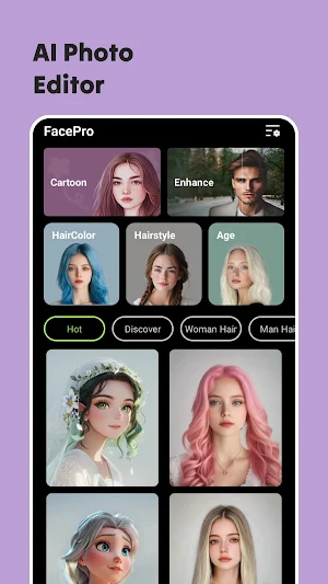FacePro- Cartoon, Hair App Screenshot 0