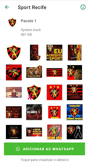 Figurinhas do Sport Recife Screenshot 0