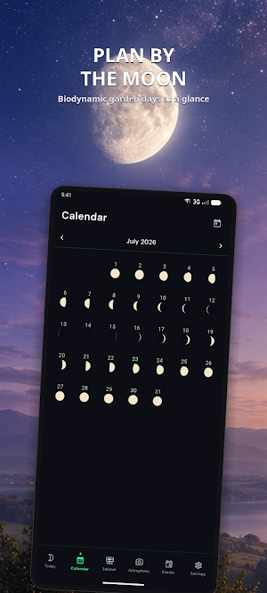 Moon Phase Calendar Screenshot 2
