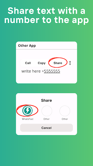 WhatFast - Direct Chat Screenshot 2