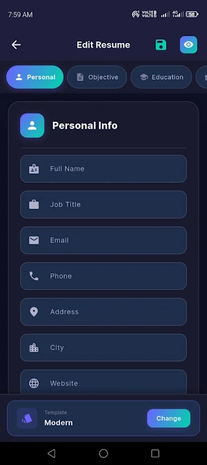 Resume Builder & CV Maker Screenshot 3