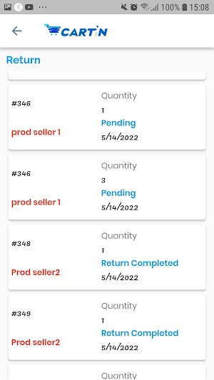 Cartin Admin App Screenshot 2