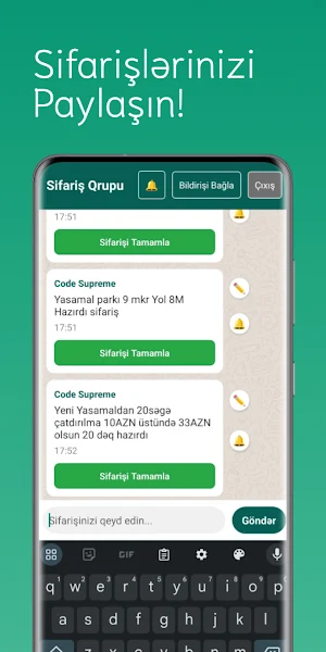 Sifariş Qrupu Screenshot 0