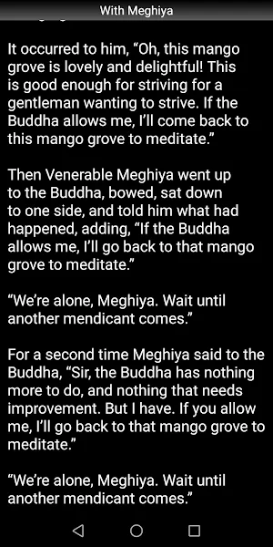With Meghiya Sutta - Buddhism Screenshot 2