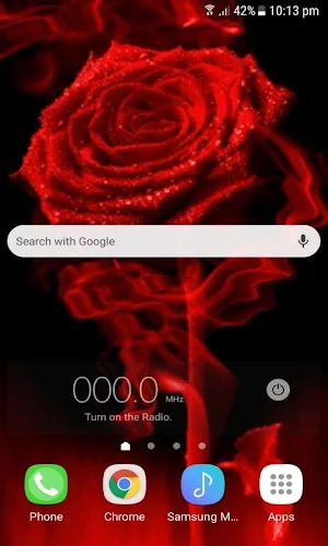 Fiery Red Rose LWP Screenshot 1