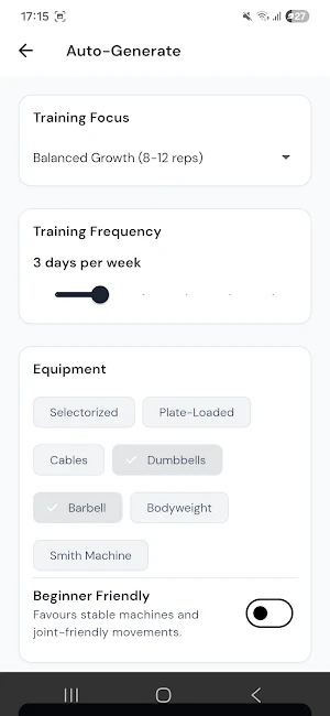 Baseline – Train. Log. Repeat. Screenshot 2