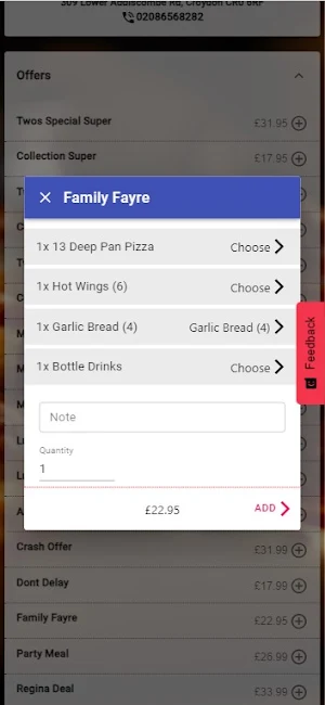Regina Pizza Screenshot 1