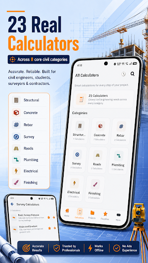 Civil All in One Calculator Screenshot 1